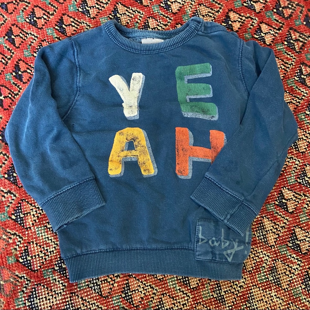 Zara Toddler Boys “Yeah” Sweatshirt size 18/24 mo